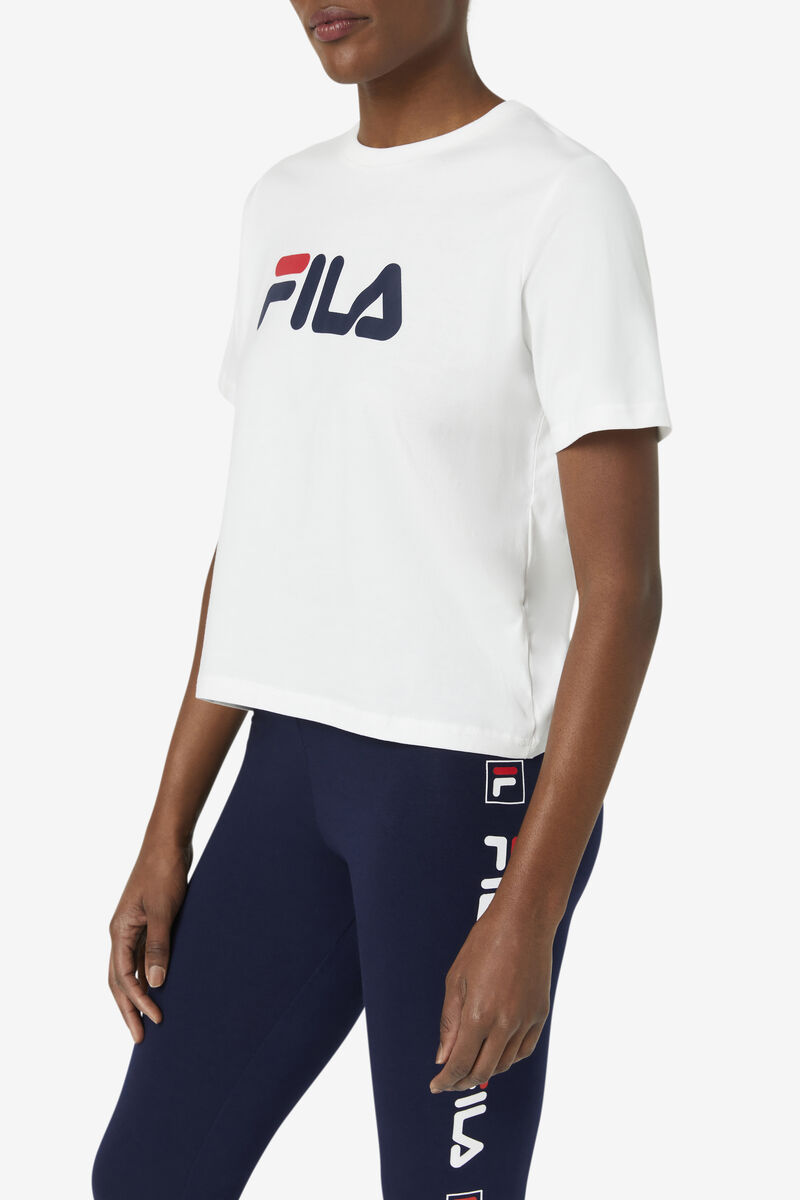 White Women's Fila Miss Eagle T Shirts | 18wQtKEQbGm