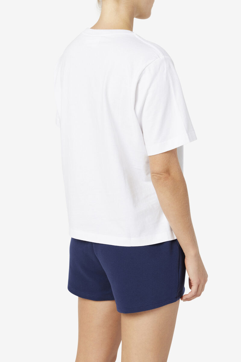 White Women's Fila Thea T Shirts | CfAQ4fV3Qh2