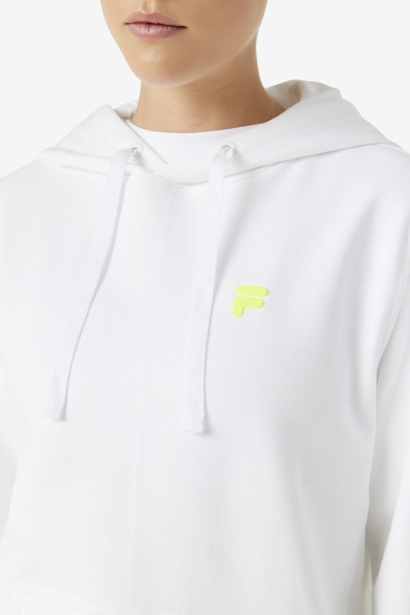 White / Yellow Men's Fila Phoenix Hoodie Hoodies | QjtzD1GlEaS