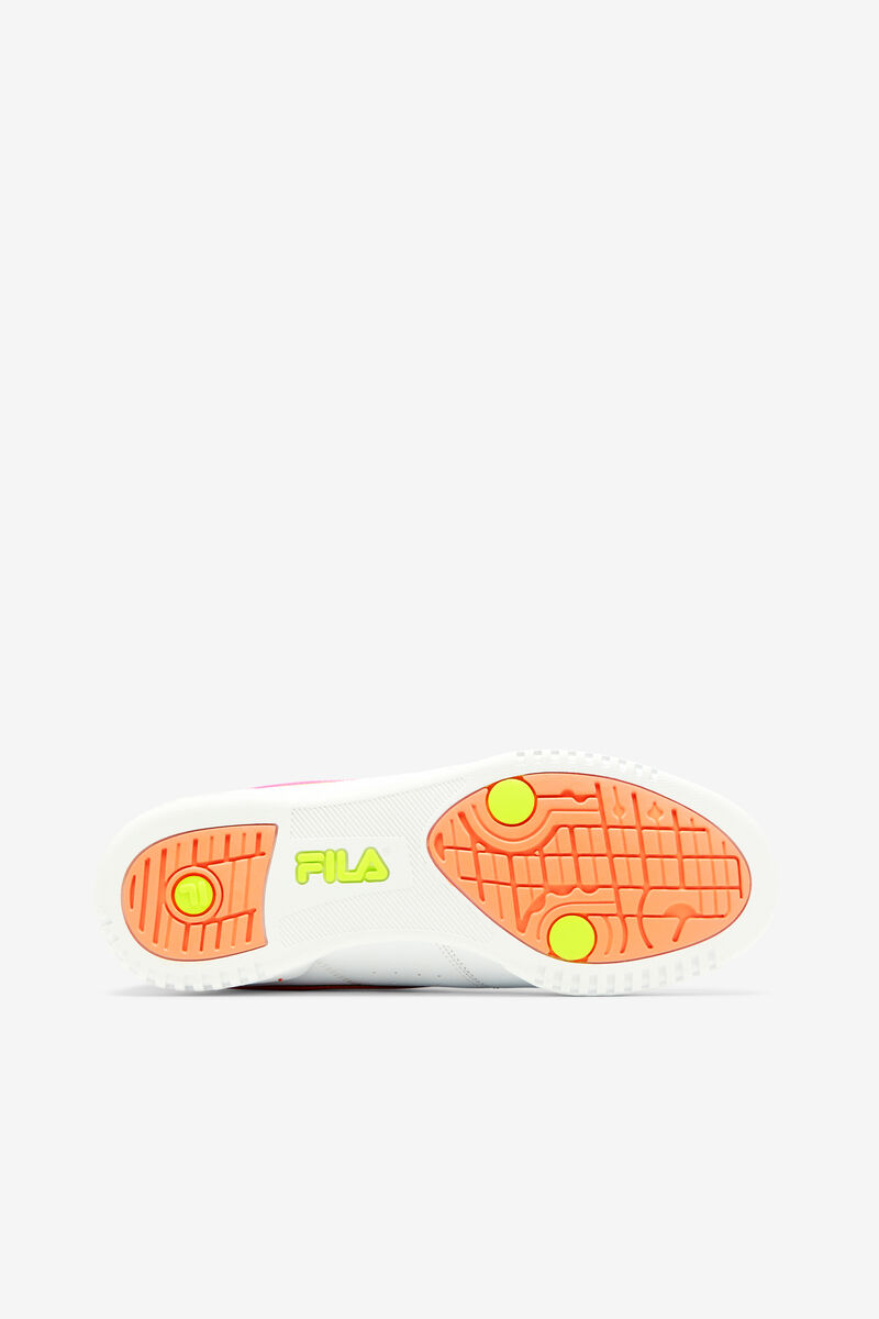 White / Yellow / Pink Women's Fila F-13 Trainers | 4vMvxfb7QJD