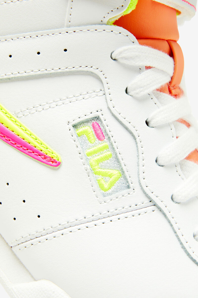 White / Yellow / Pink Women's Fila F-13 Trainers | 4vMvxfb7QJD