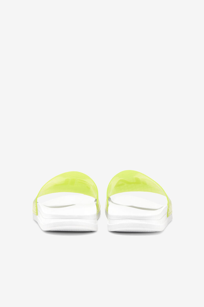 White / Yellow / White Women's Fila Drifter Luxe Repeat Sandals | 1YxLc1t2nTL