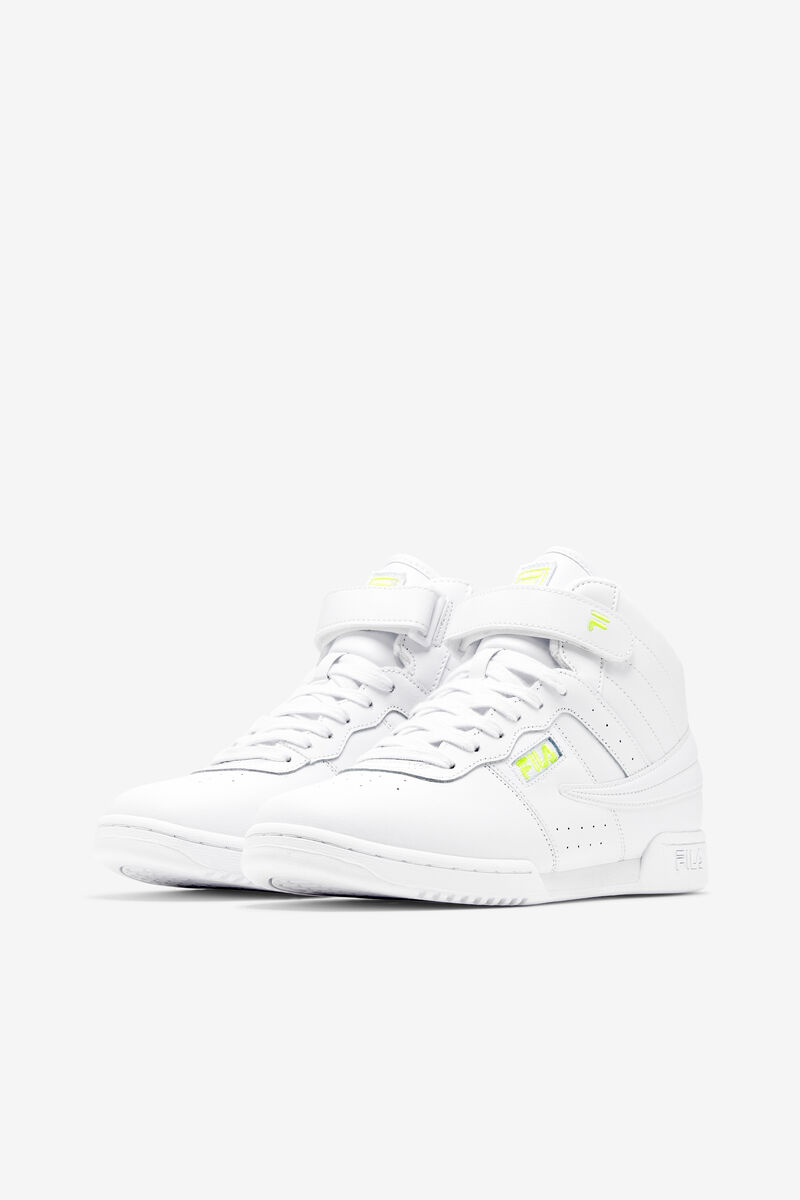 White / Yellow / White Women's Fila F-13 Trainers | zit2hktuXm3