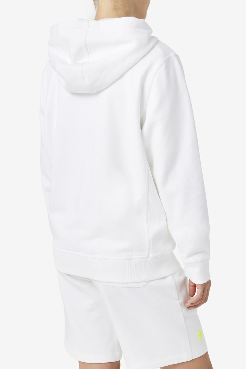 White / Yellow Women's Fila Phoenix Hoodie Hoodies | 5DffdYfdWaT