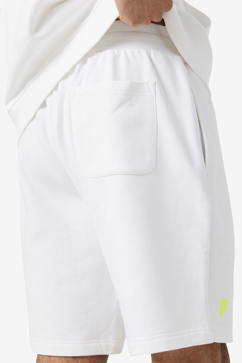 White / Yellow Women's Fila Taylor Short Shorts | DxOMebR9plI