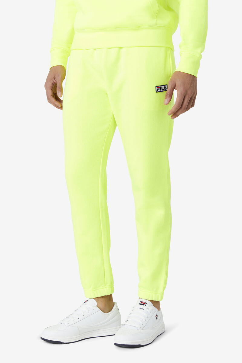 Yellow / Black Men's Fila Garin Jogger Pants | 3I3TmNFPoJr