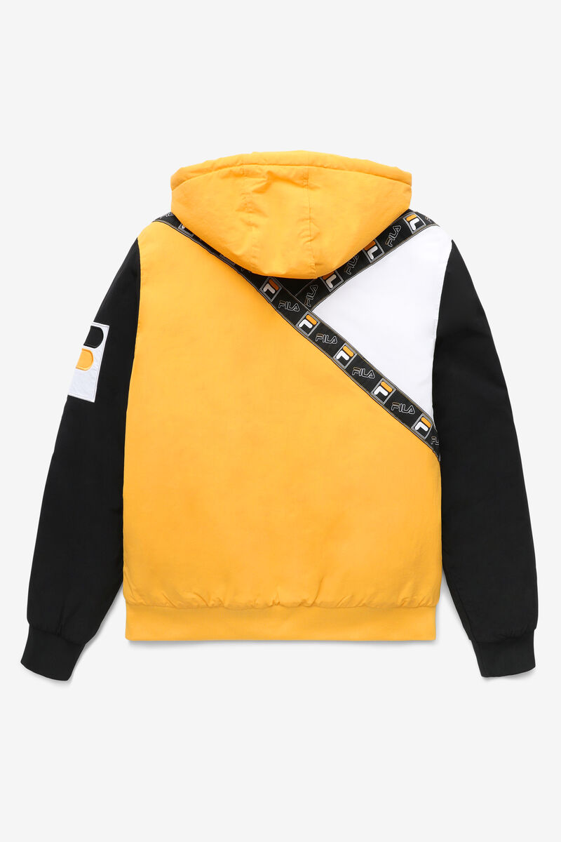 Yellow / Black / White Men's Fila P1 Fila Tech Jacket Jackets | guDZdBB3KFG