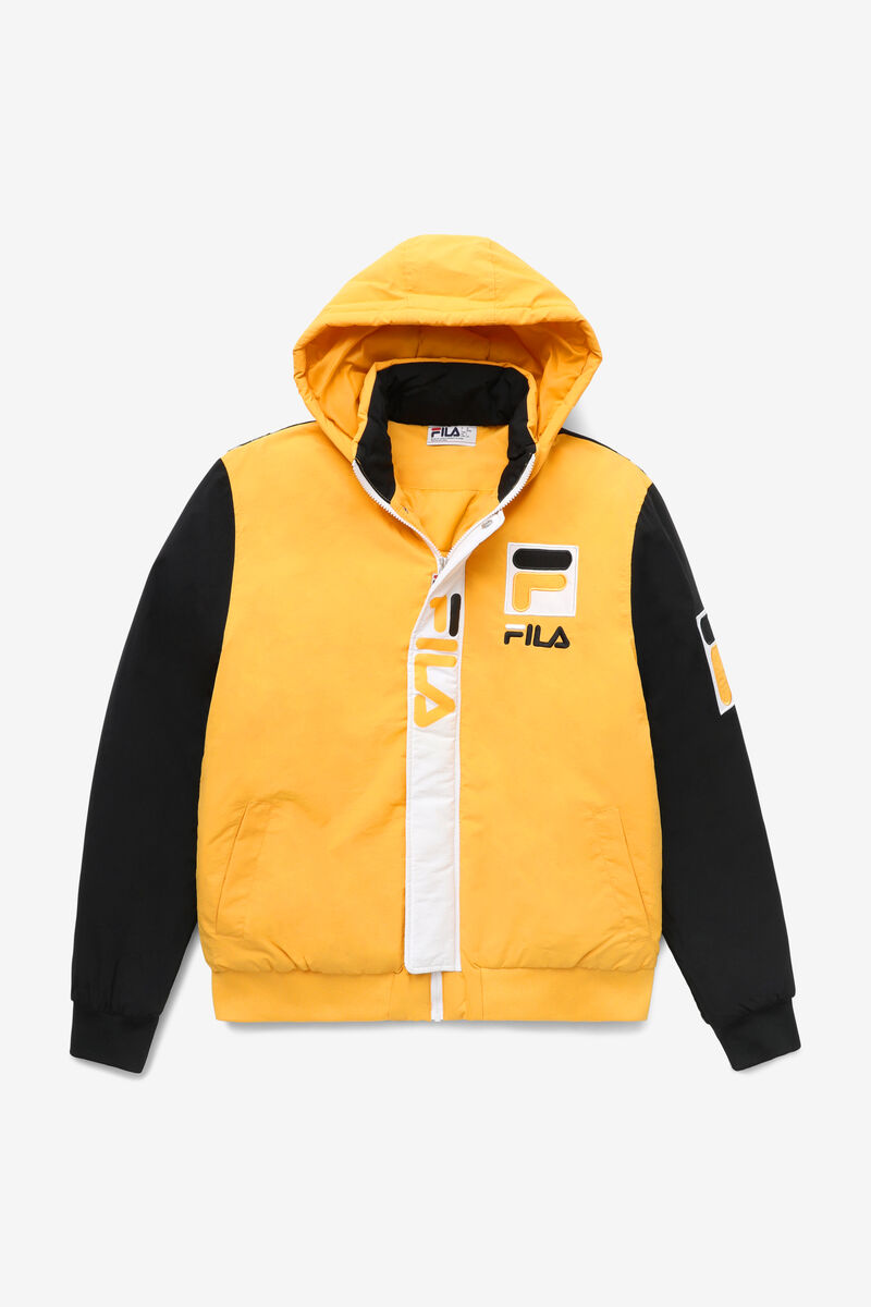 Yellow / Black / White Men\'s Fila P1 Fila Tech Jacket Jackets | guDZdBB3KFG