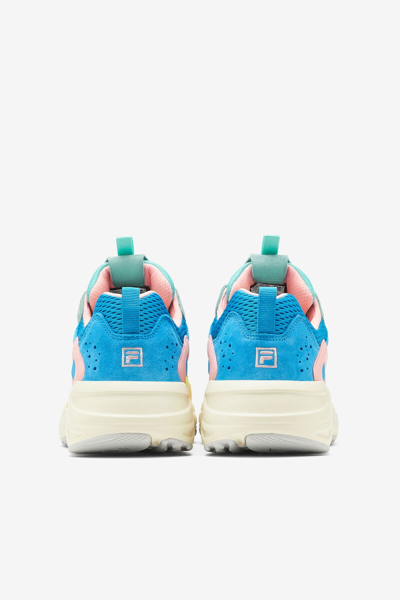 Yellow / Light Turquoise / Blue Women's Fila Ray Tracer Lab Premium Sport Shoes | i6DIb47D9Zw