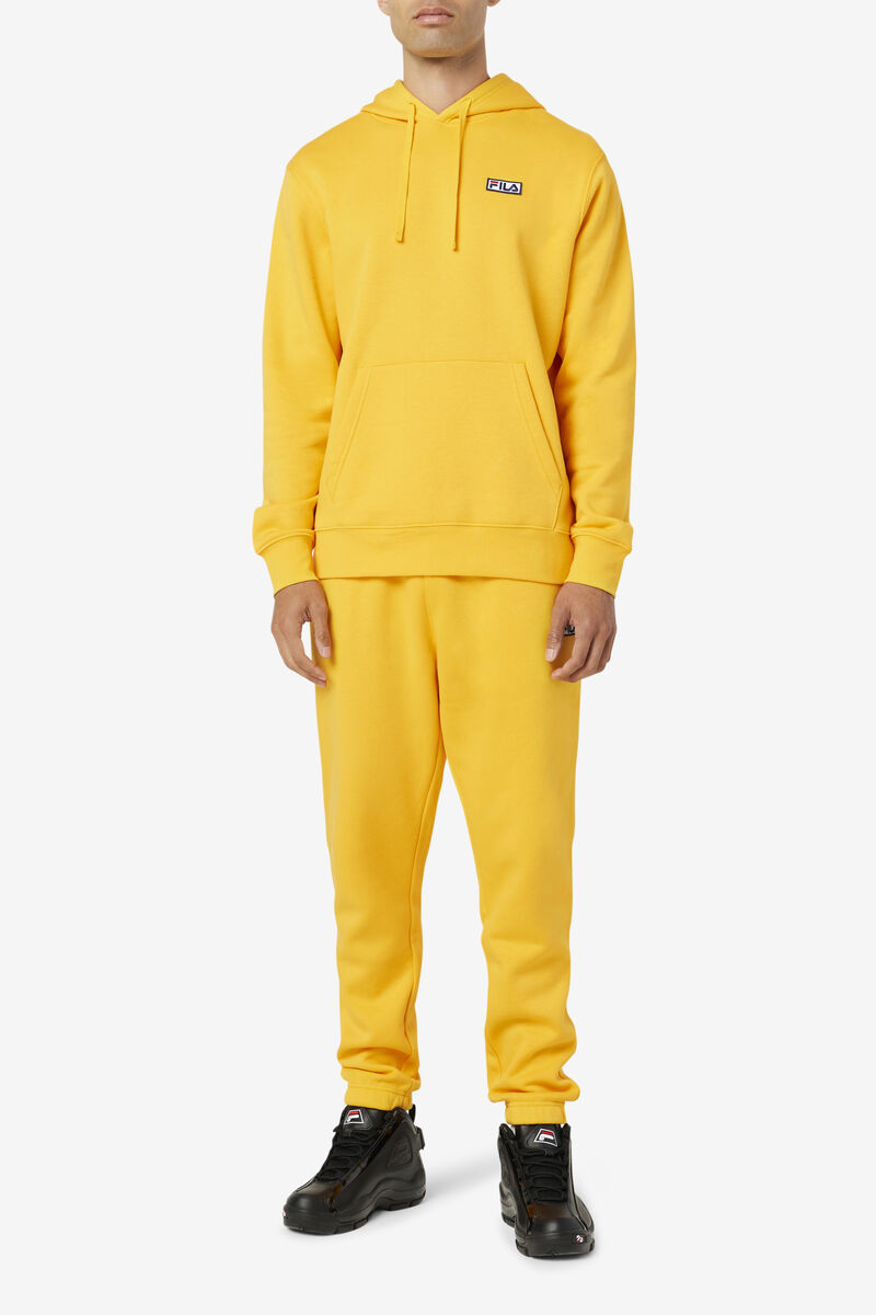 Yellow Men's Fila Algot Hoodie Hoodies | IP7pHubbgN2