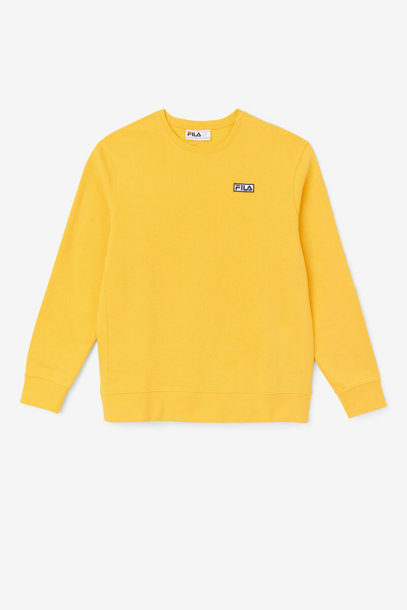 Yellow Men\'s Fila Garran Crew Sweatshirts | tuPFg2rIuNn