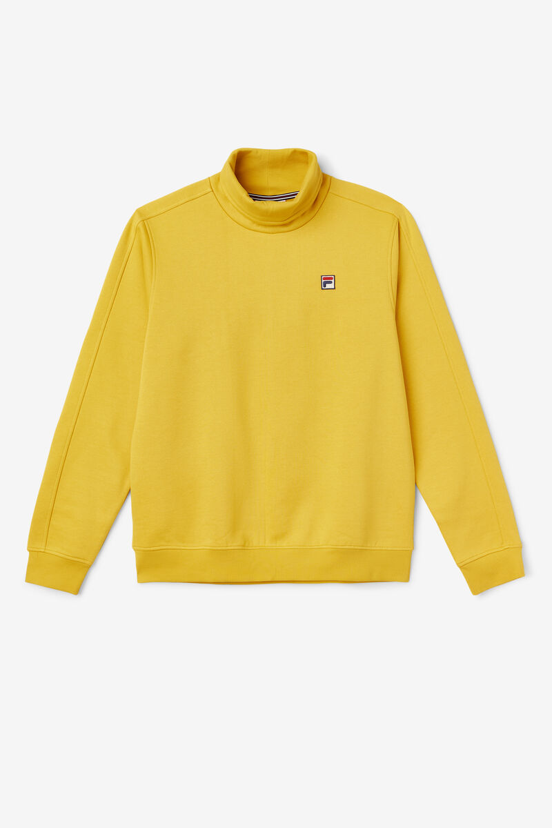 Yellow Men\'s Fila Noah Fleece Turtleneck Sweatshirts | Y5kfnkHfaf6