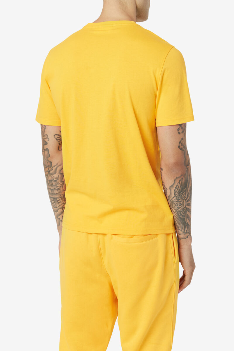 Yellow Men's Fila Skylar T Shirts | BkJla9Lqpe8