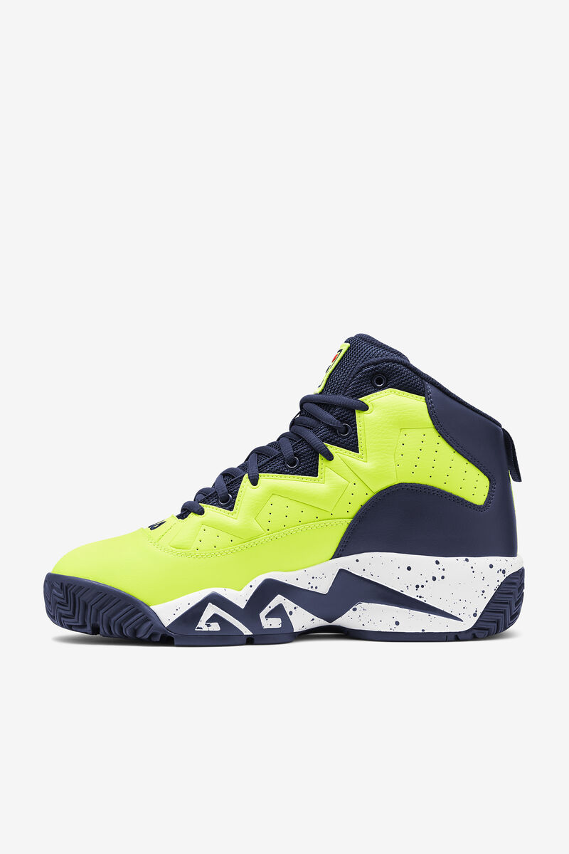 Yellow / Navy / White Men's Fila Mb Chunky High Top Trainers | Fila Trainers | fD3c72oAk6l