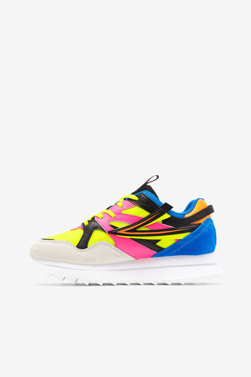 Yellow / Pink / Blue Women's Fila Sandenal Orbit Trainers | ETvbGe7xC1W