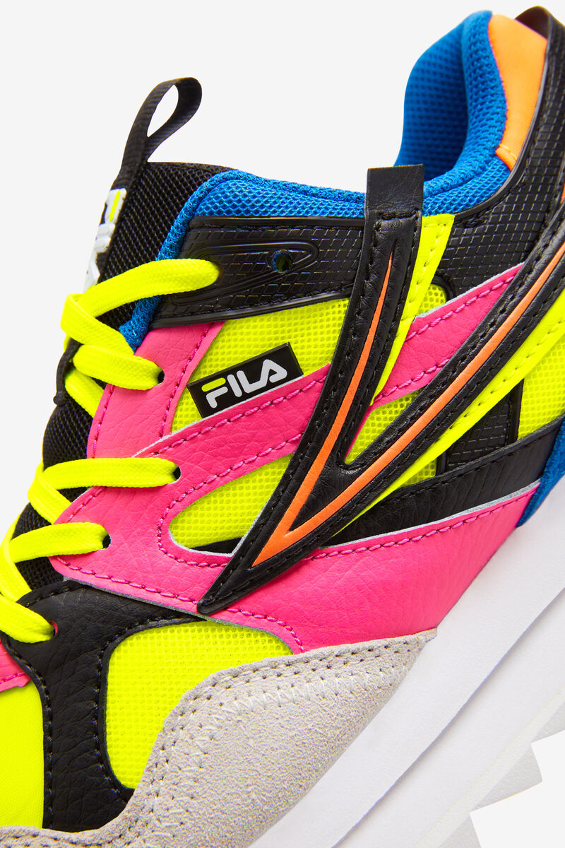 Yellow / Pink / Blue Women's Fila Sandenal Orbit Trainers | ETvbGe7xC1W