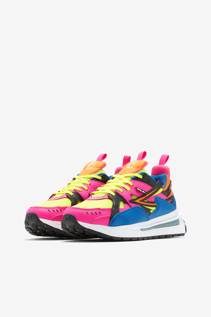 Yellow / Pink / Blue Women's Fila Sandenal Trainers | JylwrD6Mz7D