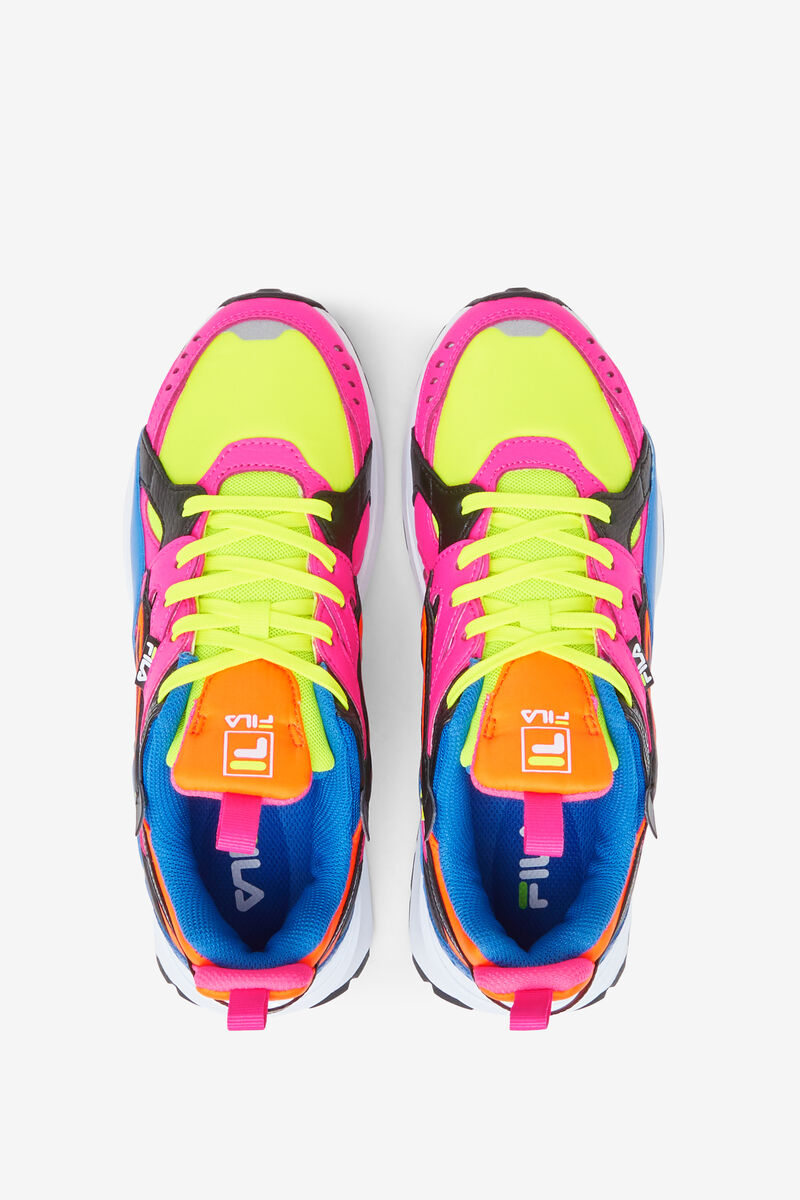 Yellow / Pink / Blue Women's Fila Sandenal Trainers | JylwrD6Mz7D