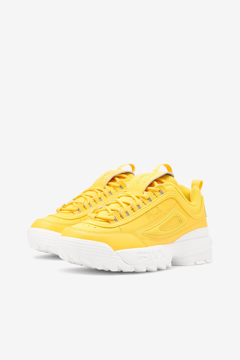 Yellow / Yellow / White Women's Fila Disruptor 2 Premium Platform Shoes | kHt6p2FZJUg