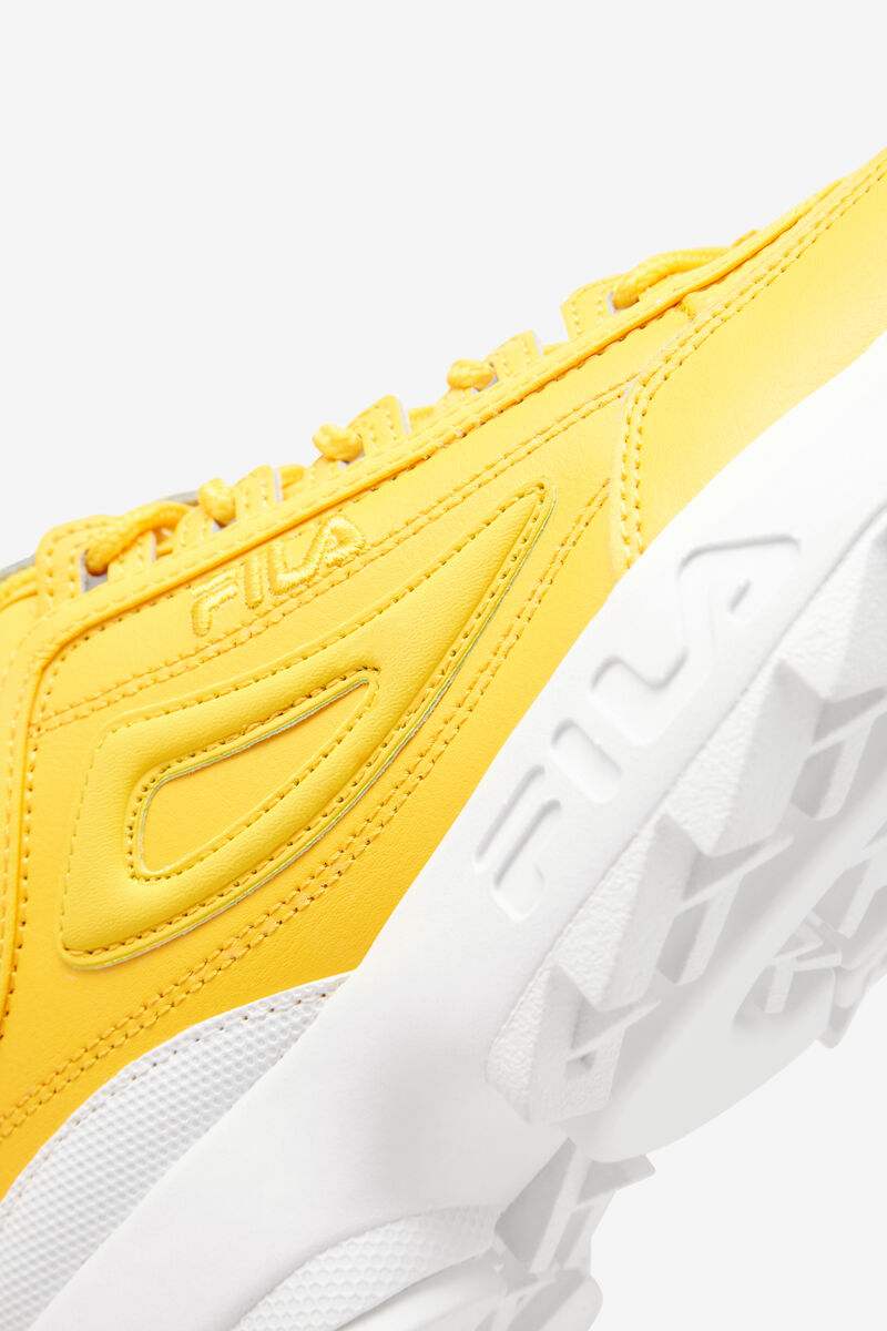 Yellow / Yellow / White Women's Fila Disruptor 2 Premium Platform Shoes | kHt6p2FZJUg